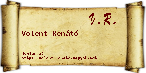 Volent Renátó névjegykártya