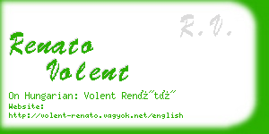 renato volent business card